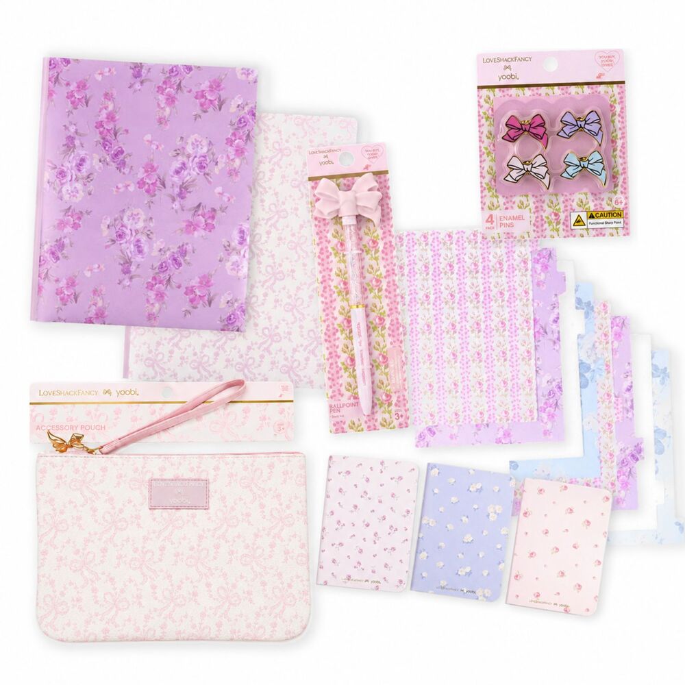 LoveShackFancy x Yoobi Pink Stationery Gift Set